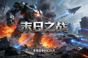 4K高清电影《末日之战》海报 - 未来战争科幻大片